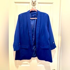 EUC Apt 9 vibrant cobalt blue fully lined blazer fall professional